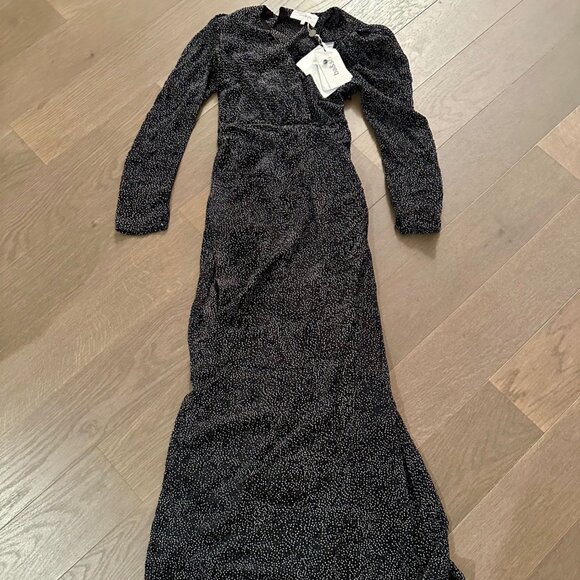 Ba&sh Charlie Stunning Special Occasion Black Tie Evening Gown Slit Sexy - Picture 6 of 8